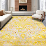 Chic Distressed Medallion Motif(Yellow)