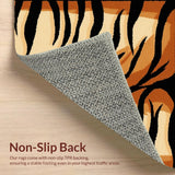 Ultra Soft Area Rug, Non Slip, Stain Resistant, Washable Area Rugs for Living Room, Bedroom, Animal Print Black and Brown Entryway Mat(Beige)