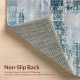 Elegant Distressed Geometric Texture(Blue)