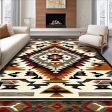 Ultra Soft Area Rug, Non Slip, Stain Resistant, Washable Area Rugs for Living Room, Bedroom, Artful Rustic Medallion Style(Brown)