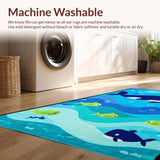 Charming Round Marine Life Motif(Blue)
