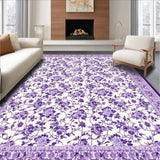 Ultra Soft Area Rug, Non Slip, Stain Resistant, Washable Area Rugs for Living Room, Bedroom, Vibrant Plush Shag Patterned Charm(Purple)
