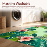 Ultra Soft Area Rug, Non Slip, Stain Resistant, Washable Area Rugs for Living Room, Bedroom, Sophisticated Nature-Inspired Theme(Pink)