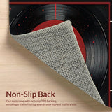 Ultra Soft Area Rug, Non Slip, Stain Resistant, Washable Area Rugs for Living Room, Bedroom, Dynamic Rhythm-themed Graphic(Black)