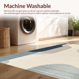 Ultra Soft Area Rug, Non Slip, Stain Resistant, Washable Area Rugs for Living Room, Bedroom, Trendy Minimalist Cloud Inspired Look(Beige)