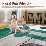 Ultra Soft Area Rug, Non Slip, Stain Resistant, Washable Area Rugs for Living Room, Bedroom, Elegant Gray Textured Composition(Gray)