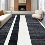 Ultra Soft Area Rug, Non Slip, Stain Resistant, Washable Area Rugs for Living Room, Bedroom, Chic Farmhouse Entrance Rug Layered Door Mat Style Carpet(Black)