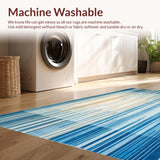 Ultra Soft Area Rug, Non Slip, Stain Resistant, Washable Area Rugs for Living Room, Bedroom, Waterproof Patio Living Area(Blue)