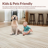 Ultra Soft Area Rug, Non Slip, Stain Resistant, Washable Area Rugs for Living Room, Bedroom, Frenshe Interiors by Ashley Tisdale Maru Woven Texture Area(Beige)