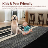 Ultra Soft Area Rug, Non Slip, Stain Resistant, Washable Area Rugs for Living Room, Bedroom, Minimalist Graphic Animal Theme(Black)