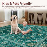 Ultra Soft Area Rug, Non Slip, Stain Resistant, Washable Area Rugs for Living Room, Bedroom, Forest Green Pastel Fusion(Green)