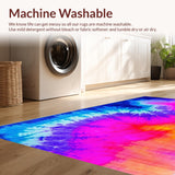 Ultra Soft Area Rug, Non Slip, Stain Resistant, Washable Area Rugs for Living Room, Bedroom, Colorful Fluffy Modern Artistry(Pink)