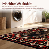 Ultra Soft Area Rug, Non Slip, Stain Resistant, Washable Area Rugs for Living Room, Bedroom, Artistic Bear Silhouette Arrangement(Brown)