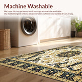 Ultra Soft Area Rug, Non Slip, Stain Resistant, Washable Area Rugs for Living Room, Bedroom, Montessori Children Floor Beige(White)