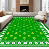 Ultra Soft Area Rug, Non Slip, Stain Resistant, Washable Area Rugs for Living Room, Bedroom, Rustic Traditional Gnome Aesthetic(Green)