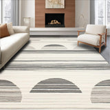 Ultra Soft Area Rug, Non Slip, Stain Resistant, Washable Area Rugs for Living Room, Bedroom, Minimalist Geometric Texture Fusion(Gray)