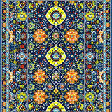 Dynamic Abstract Botanical Print(Blue)