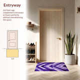 Ultra Soft Area Rug, Non Slip, Stain Resistant, Washable Area Rugs for Living Room, Bedroom, Chic Solid Purple Shag Style(Purple)