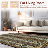 Ultra Soft Area Rug, Non Slip, Stain Resistant, Washable Area Rugs for Living Room, Bedroom, Charming Cartoon Animal Motif(Black)