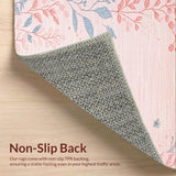 Ultra Soft Area Rug, Non Slip, Stain Resistant, Washable Area Rugs for Living Room, Bedroom, Stylish Nature-Inspired Pink Palette(Pink)