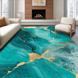 Bold Turquoise Brushstroke Visuals(Blue)