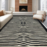 Ultra Soft Area Rug, Non Slip, Stain Resistant, Washable Area Rugs for Living Room, Bedroom, Exotic Animal Print Bedroom Carpet with Bold Contrast(Black)