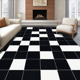 Cozy Gray and White Checker Design(Black)