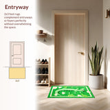 Ultra Soft Area Rug, Non Slip, Stain Resistant, Washable Area Rugs for Living Room, Bedroom, Charming Animal Print Green Design(Green)