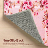 Ultra Soft Area Rug, Non Slip, Stain Resistant, Washable Area Rugs for Living Room, Bedroom, Faux Wool Pink Accent Rug for Home Office(Pink)