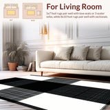 Elegant Monochrome Striped Design(Black)