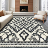 Modern Black and Ivory Geometric(Black)