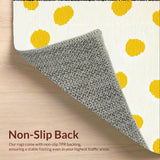 Ultra Soft Area Rug, Non Slip, Stain Resistant, Washable Area Rugs for Living Room, Bedroom, Cheerful Contemporary Egg Pattern(Yellow)