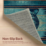 Elegant Low Pile Textured Style(Blue)