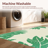 Ultra Soft Area Rug, Non Slip, Stain Resistant, Washable Area Rugs for Living Room, Bedroom, Playful Earth Tones Animal Motif(Green)