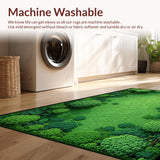 Ultra Soft Area Rug, Non Slip, Stain Resistant, Washable Area Rugs for Living Room, Bedroom, Delicate Blooming Floral Appeal(Green)