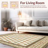 Beige and Brown Trellis Ideal for Entryway(White)