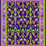 Ultra Soft Area Rug, Non Slip, Stain Resistant, Washable Area Rugs for Living Room, Bedroom, Graceful Curved Floral Elements(Purple)