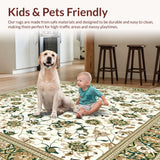 Ultra Soft Area Rug, Non Slip, Stain Resistant, Washable Area Rugs for Living Room, Bedroom, Durability Meets Style in Intrigue(Ivory)