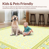 Ultra Soft Area Rug, Non Slip, Stain Resistant, Washable Area Rugs for Living Room, Bedroom, Fresh Meadow Indoor(Yellow)