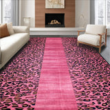 Ultra Soft Area Rug, Non Slip, Stain Resistant, Washable Area Rugs for Living Room, Bedroom, Trendy Soft Animal Print Charm(Pink)