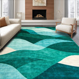 Ultra Soft Area Rug, Non Slip, Stain Resistant, Washable Area Rugs for Living Room, Bedroom, Refined Coastal Distressed Texture(Blue)