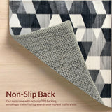Ultra Soft Area Rug, Non Slip, Stain Resistant, Washable Area Rugs for Living Room, Bedroom, Non-Shedding Minimalist Home Office Geometric Carpet(Gray)