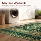 Intricate Geometric Spotted Area Featuring Motifs(Green)