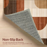 Ultra Soft Area Rug, Non Slip, Stain Resistant, Washable Area Rugs for Living Room, Bedroom, Contemporary Geometric Abstract Featuring Brown And Beige Hues(Beige)
