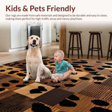 Ultra Soft Area Rug, Non Slip, Stain Resistant, Washable Area Rugs for Living Room, Bedroom, Exotic Multicolor Animal Print(Brown)
