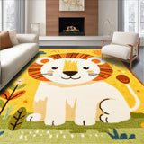 Ultra Soft Area Rug, Non Slip, Stain Resistant, Washable Area Rugs for Living Room, Bedroom, Engaging Colorful Lettering Display(Yellow)
