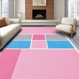 Ultra Soft Area Rug, Non Slip, Stain Resistant, Washable Area Rugs for Living Room, Bedroom, Whimsical Gray and Pink Design(Pink)