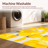 Ultra Soft Area Rug, Non Slip, Stain Resistant, Washable Area Rugs for Living Room, Bedroom, Vibrant Abstract Geometric Delight(Yellow)