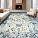 Ultra Soft Area Rug, Non Slip, Stain Resistant, Washable Area Rugs for Living Room, Bedroom, Farmhouse Boho Large Non Slip Indoor Floor Area(Beige)