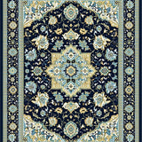 Ultra Soft Area Rug, Non Slip, Stain Resistant, Washable Area Rugs for Living Room, Bedroom, Contemporary Abstract Artful Scheme(Blue)